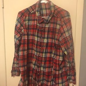 Plaid long sleeve flannel